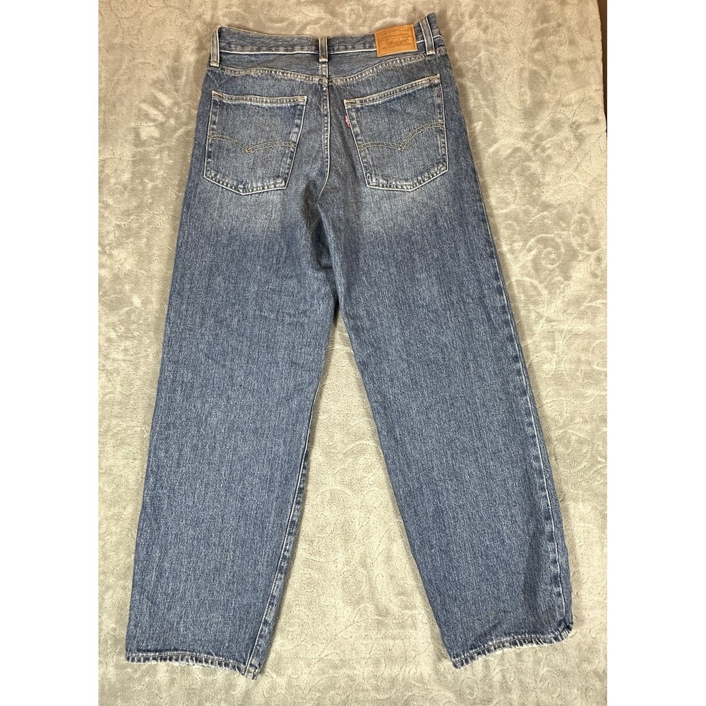 Levis Baggy Dad Jeans Womens 27 (Fits 29x30) Blue Denim Straight Barrel Loose - Picture 5 of 16